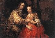 REMBRANDT Harmenszoon van Rijn The Jewish Bride t Norge oil painting reproduction